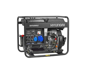 Генератор дизельний, 5 кВт, Hyundai, 1ф, електростартер, 79dB, 740x610x490, DHY 6000LE, 65211 - Фото