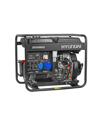 Генератор дизельний, 5 кВт, Hyundai, 1ф, електростартер, 79dB, 740x610x490, DHY 6000LE, 65211 - Фото