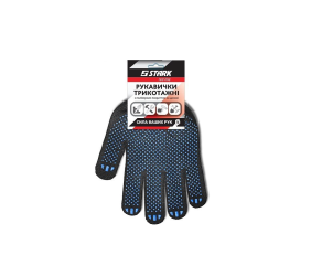 Рукавички з ПВХ, чорнi, 220 текс, 7 клв,розм10  STARK (510551101) - Фото