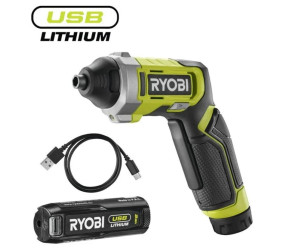 Викрутка акумуляторна Ryobi USB Lithium RSD4-120T 4В 1х2А·год 5Нм 200об·хв 10 біт 031кг кейс 5133006210 - Фото
