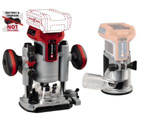 Фрезер акумуляторний Einhell TP-RO 18 SetLI BL - Solo 18В цанга 6 та 8 мм 10000-30000об·хв 134кг без АКБ та ЗП 4350410 - Фото