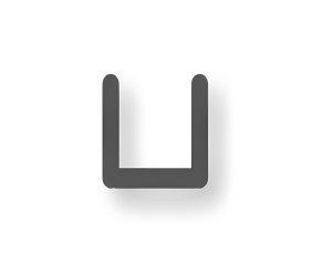 U-подібний профіль 25 мм, білий HSI (11 45 02) - Фото