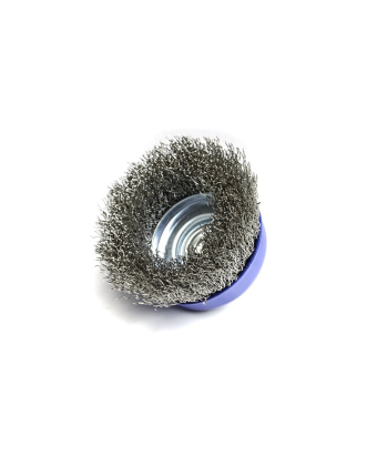 Щітка чашкова, витий (рифлений) дріт 75мм x M14 d0,5 об/хв 12250  нержавіючий дріт S&R (136133075) - Фото
