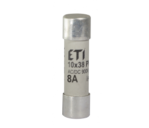 Запобіжник ETI CH 10x38 gR 8A 900V (50kA AC) (002625030) - Фото