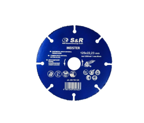 Диск карбід вольфрамовий 125 x 2223мм універсальний (дерпластгіпсокартон) S&R (252783125) - Фото