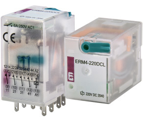 Реле електромеханічне ETI ERM4-220 DCL 4p (002473023) - Фото
