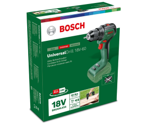 Cordless screwdriver-drill Bosch UniversalDrill 18V-60 18V 60Nm 0-500/0-1900rpm 06039D7000 - Фото