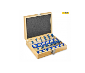 Набір фрез для деревини 12шт S&R (216900012) - Фото