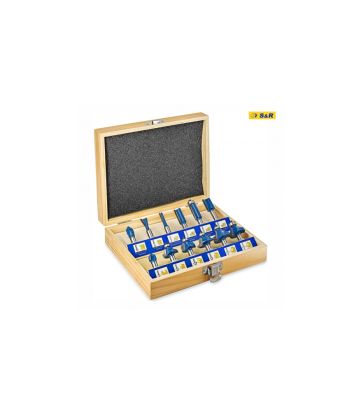 Набор фрез для дерева 12шт S&R (216900012) - Фото