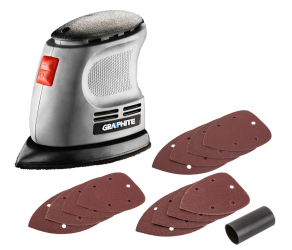 Шліфмашина вібраційна GRAPHITE Delta 105Вт платформа 140х140х97 24000кол/хв 087кг 59G335 - Фото