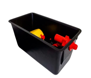 Бак для води, чорний, комплект з двома виходами Lubing (4202) - Фото