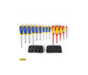 Set of 14 screwdrivers universal + 2 plastic shelves S&R (250681214) - Фото
