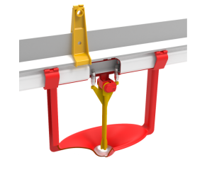 Лінія поїння ніпельна L=3м, 6 ніпелів (4001-4) 3 чашки (4631) і маятник Lubing (2103-0429-01-ZN) - Фото