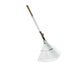 Комплект: граблі Combisystem віялові сталеві 50 см (арт3102) + ручка Combisystem FSC деревяна, 130 см (арт3723),  GARDENA (03022-2000000) - Фото