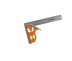 Косинець комбінований рухомий  150 мм, метрична та дюймова шкала;швидке виставлення кутів 90 та 45 BAHCO (CS150) - Фото