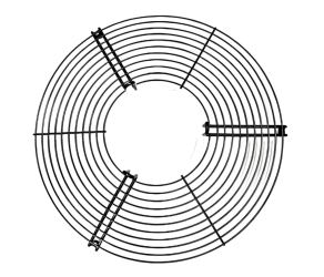 Ermaf Вихідна конусна решітка RGA 100 чорна матова RAL9005 (N50820033) - Фото