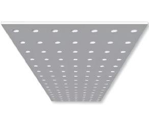 Перфорована стеля ПВХ/ПС/ПВХ 1200 x 1500 x 25 мм HSI (11 44 01) - Фото