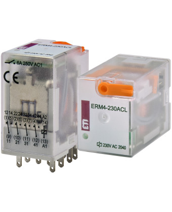 Реле електромеханічне ETI ERM4-230AC 4p (002473010) - Фото