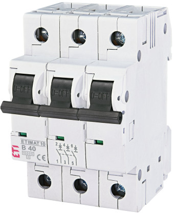 Автоматичний вимикач ETI ETIMAT 10 3p B 40А (10 kA) (002125720) - Фото