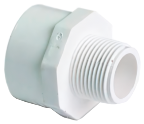 Перехідник 3/4 різьба – 25 мм клейове зєднання, білий Lubing (4356-04) - Фото