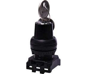 Переключатель ETI EGK2-XZ-C (2-х поз, без фикс с ключом, 0-1, 45°, черный) (004771372) - Фото