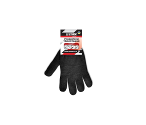 Gloves Meteor-180 without PVC, black, double, size 10 STARK (510840120) - Фото
