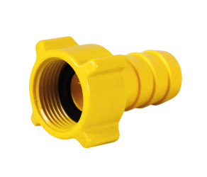 З’єднувач для шланга 1/2 з гайкою 3/4 жовтий Lubing (4310-00) - Фото