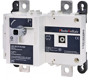 Выключатель нагрузки ETI LBS 100 2P DC1000 (1-0, 100A, 1000V DC) (004661853) - Фото