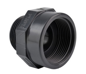 PVC Adapter nipple 3/4“ female thread 1/2“ male thread Lubing (6685-15) - Фото