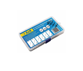 A set of aluminum rivets 410 pcs (24, 40 x 6mm, 32, 40 x 8mm - 60 pieces each; 32 x 6mm - 120 pieces, 48 x 10mm - 50 pieces) S&R (284303410) - Фото