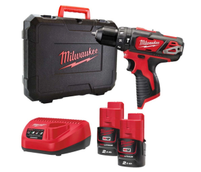 Шурупокрут-дриль акумуляторний Milwaukee M12 BDD-202C 12В 2х2А/год 30Нм 400/1500об/хв 4933441915 - Фото