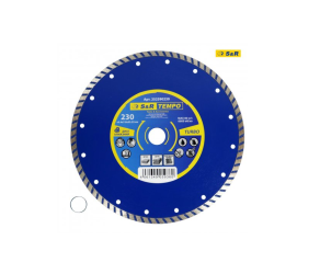 Диск алмазний Tempo 230 x 24 x 222 TURBO  бетон,цегла,камiнь S&R (252390230) - Фото