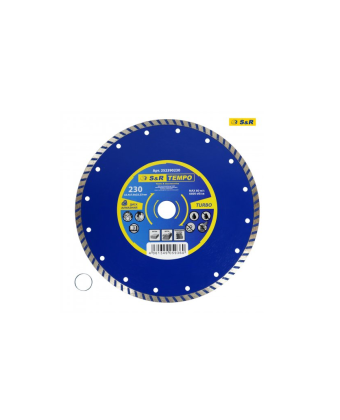 Диск алмазний Tempo 230 x 24 x 222 TURBO  бетон,цегла,камiнь S&R (252390230) - Фото