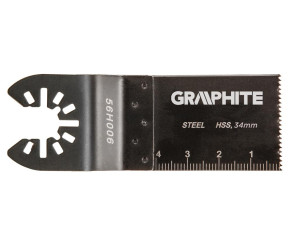 Полотно пиляльне для багатофункціонального інструменту GRAPHITE по металу HSS 56H006 - Фото