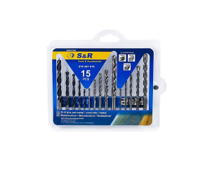 Набiр свердел Meister 15 шт: 30-80 мм, по металу/дереву/бетону в блістері S&R (216301015) - Фото