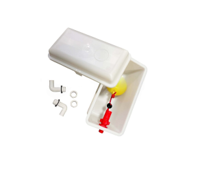 Бак для води білий, комплект з двома виходами Lubing (4202-04) - Фото