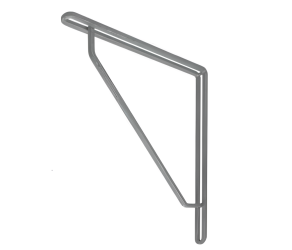 Опора настінна оцинкована горизонтальна 250х350 мм Monoflo (70083-250) - Фото