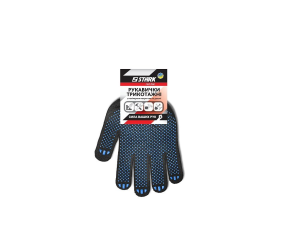 Black PVC gloves 250 tex 7 classes, size 10 (pack of 10 pairs) STARK (51086110110) - Фото