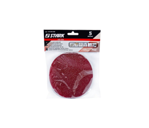 Бумага шлифовальная D125 мм с 60 5шт металл/дерево, без отверстий (уп5 шт) STARK (125005060) - Фото