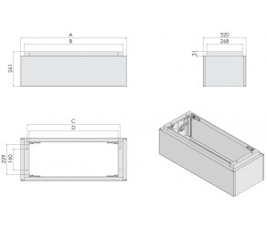 Additional cabinet section ETI KVR-PE 0 (H261xW595xD320) (001601621) - Фото