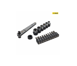 Набор бит и головок 17 шт, с трещоткой S&R (152002017) - Фото