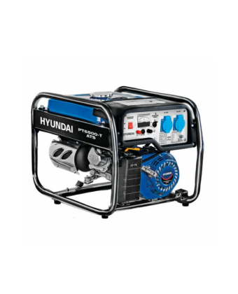 Генератор бензиновий, 5 кВт, Hyundai, 1ф, електростартер, 96dB, 700x540x530, PT6500T ATS, 65130 - Фото