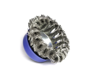 Cup brush, braided wire 75mm x M14 d05 rpm 12250 stainless wire S&R (136256075) - Фото