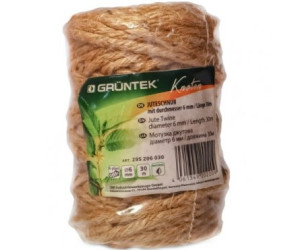 Шпагат джутовий 6мм х 30м,  GRUNTEK (295206030) - Фото