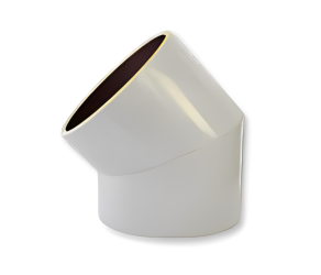 Swivel pipe connection 45 degrees D 58 “Fleece” black HSI (10 05 28) - Фото