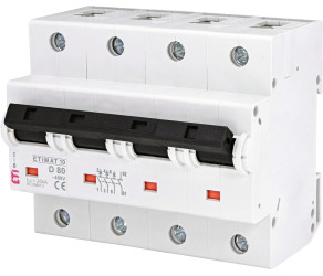 Автоматичний вимикач ETI ETIMAT 10 3p+N D 80A (20 kA) (002156731) - Фото