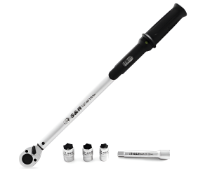 Torque wrench S&R 1/2 40-210 Nm L560 mm + length 125 mm, head 17, 19, 21 mm (465112210) - Фото