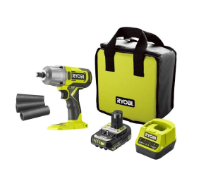 Гайковерт ударный аккумуляторный Ryobi ONE+ RIW18-1C20SA3 18В АКБ 1х2Агод 2600обхв 800Нм - Фото