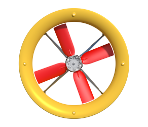 Fiberglass wall fan Multifan SH 92 PVC FICO 4 blades (JALOVJ36CONEFAN) - Фото