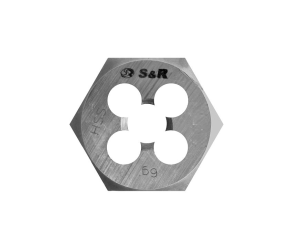 Плашка гексогональна М4 х 0,7 мм 6g HSS R6M5 S&R (111203004) - Фото